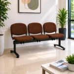 Banca asteptare din material textil, 3 locuri, cadru metalic – DB 303