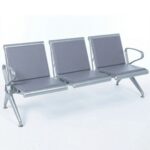 Banca-asteptare-metalica-3-locuri-perna-poliuretan-Gri-Decohouse.ro-Otel