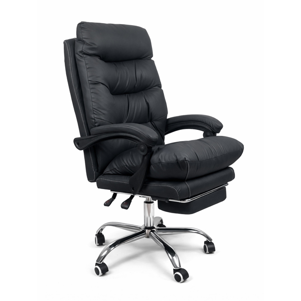 Scaun-Directorial-cu-sezut-confortabil-DH-013-Spatar-rabatabil-Piele-ecologica-Negru