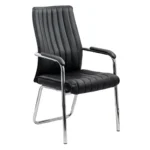 Scaun-Vizitator-Conferinta-DHR-614-Piele-Negru-decohouse.ro-Rezistent