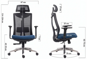 Scaun birou ergonomic, multiblock, lombar reglabil, mesh – DS 9501