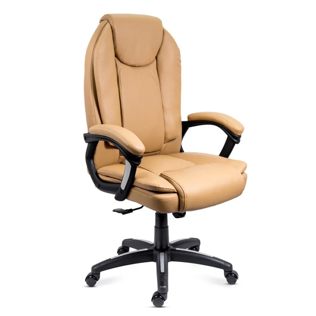 Scaun-birou-piele-ecologica-Bej-356-Decohouse.ro-reglabil