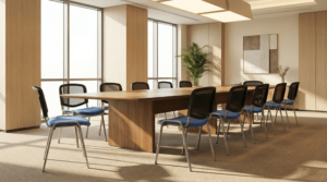 Scaun conferinta din material textil si mesh, taurus, cromat Decohouse
