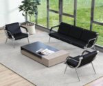 Set-Canapea-cu-scaune-de-Vizitatori-Fotoliu-DH-316-Piele-ecologica-cadru-cromat
