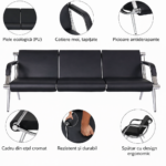 Set-Canapea-cu-scaune-de-Vizitatori-Fotoliu-DH-316-Piele-ecologica-cadru-cromat