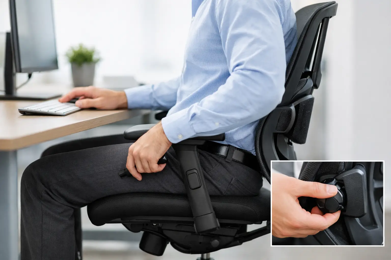 Cum reglezi scaunul ergonomic corect