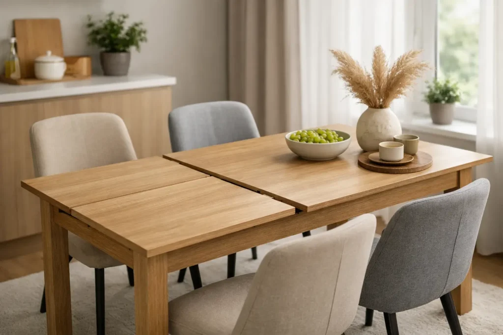 Masa extensibila pentru dining mic: cum alegi