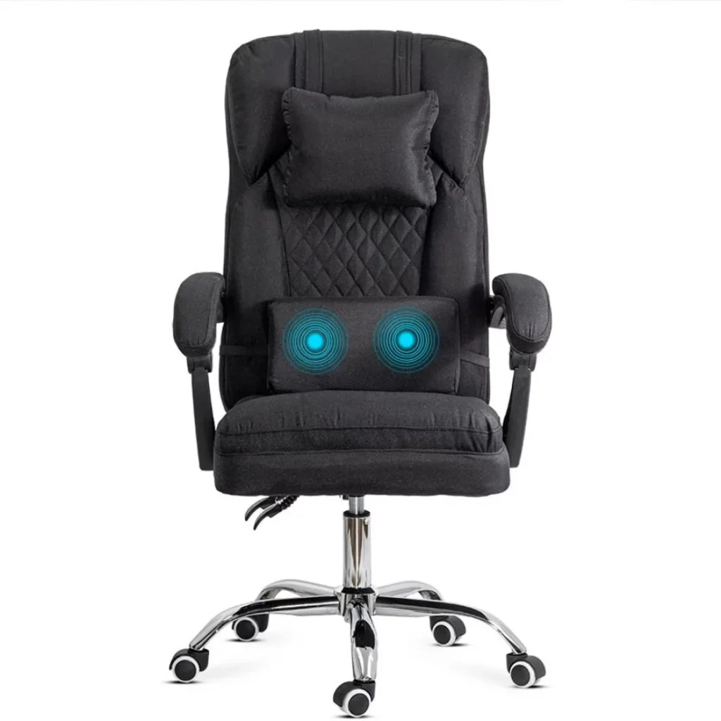 scaun-birou-cu-perna-lombara-negru-stofa-perna-masaj-936 Decohouse.ro ieftin