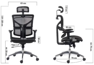 Scaun birou ergonomic, sezut culisabil, tetiera si brate reglabile – DS 9500